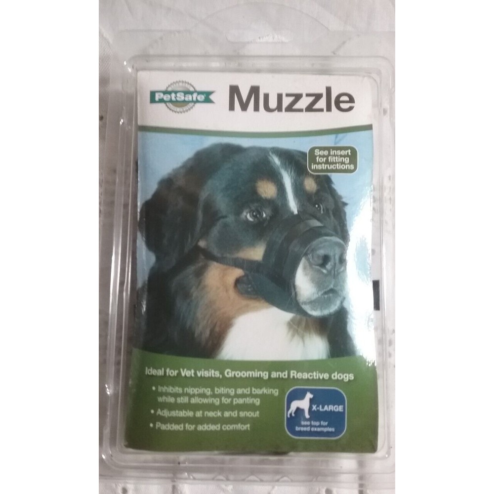 Petsafe Muzzle Size XL Breeds Black Padded